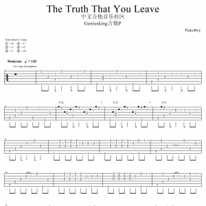 《PianoBoy-the truth that you leave》PianoBoy-the truth that you leave吉他谱六线 ...