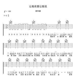 周华健《让我欢喜让我忧》让我欢喜让我忧吉他谱 |网友约谱