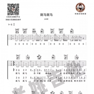 宋冬野《斑马斑马》斑马斑马吉他谱及教学视频 老姚吉他
