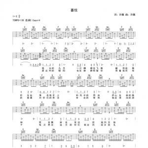 许巍《喜悦》喜悦吉他谱