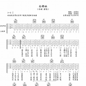 朴树《白桦林》白桦林吉他谱六线谱至尊宝高清版