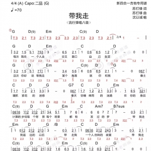 沈以城 《带我走》带我走吉他谱 新四合一吉他谱