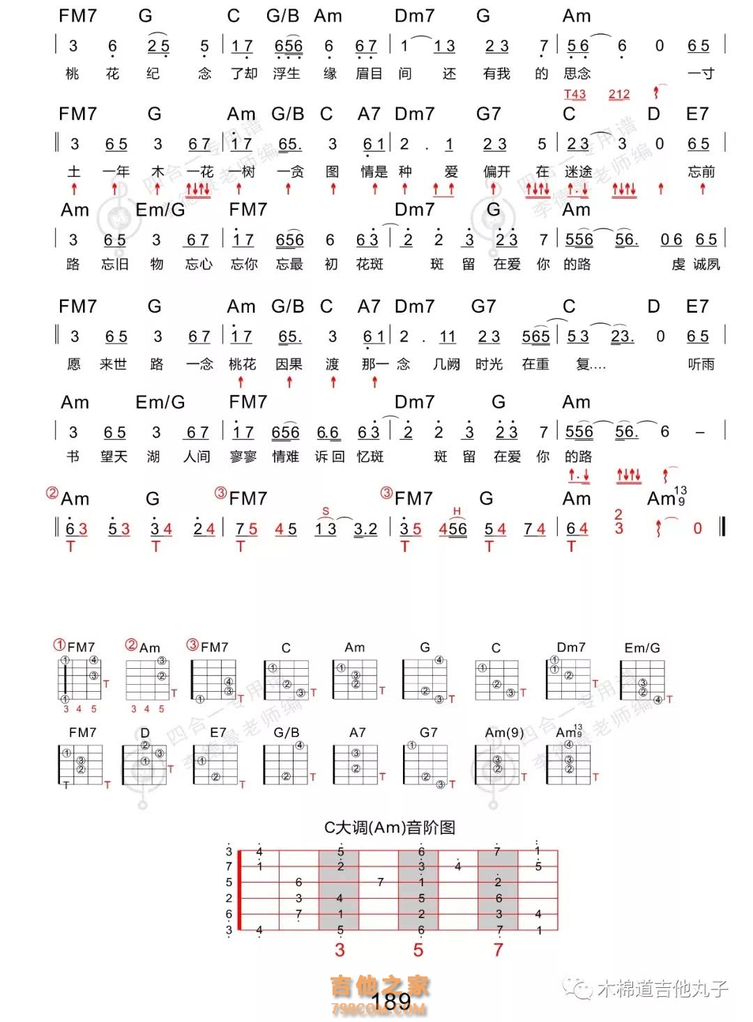 桃花诺吉他谱_邓紫棋_C调弹唱81%单曲版 - 吉他世界