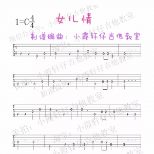 《女儿情》女儿情吉他谱 初级版