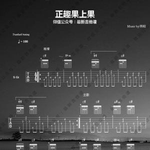 陈粒《正趣果上果》正趣果上果吉他谱 吉他和弦弹唱谱