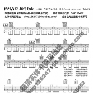 陈粒《绝对占有相对自由》绝对占有相对自由吉他谱 十万C调版吉他弹唱六线谱 ...