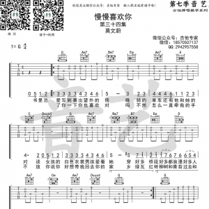 每日有谱:《莫文蔚慢慢喜欢你》慢慢喜欢你吉他谱 莫文蔚新歌弹唱 ...