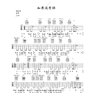 李代沫版《如果没有你》如果没有你吉他谱