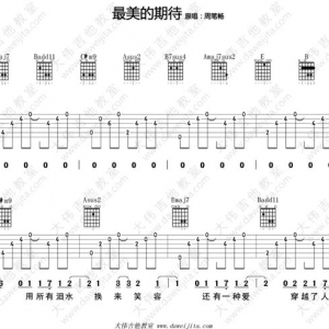 《最美的期待》最美的期待吉他谱+弹唱教学示范演示