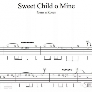 枪花《Sweet Child O Mine》Sweet Child O Mine吉他谱