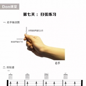 【第七天】八天学吉他 初学入门吉他篇《扫弦练习》
