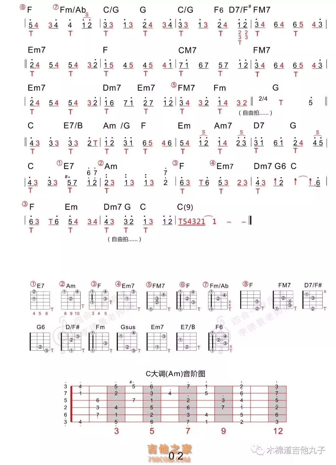 风之诗吉他谱_押尾光太郎_D调指弹 - 吉他世界