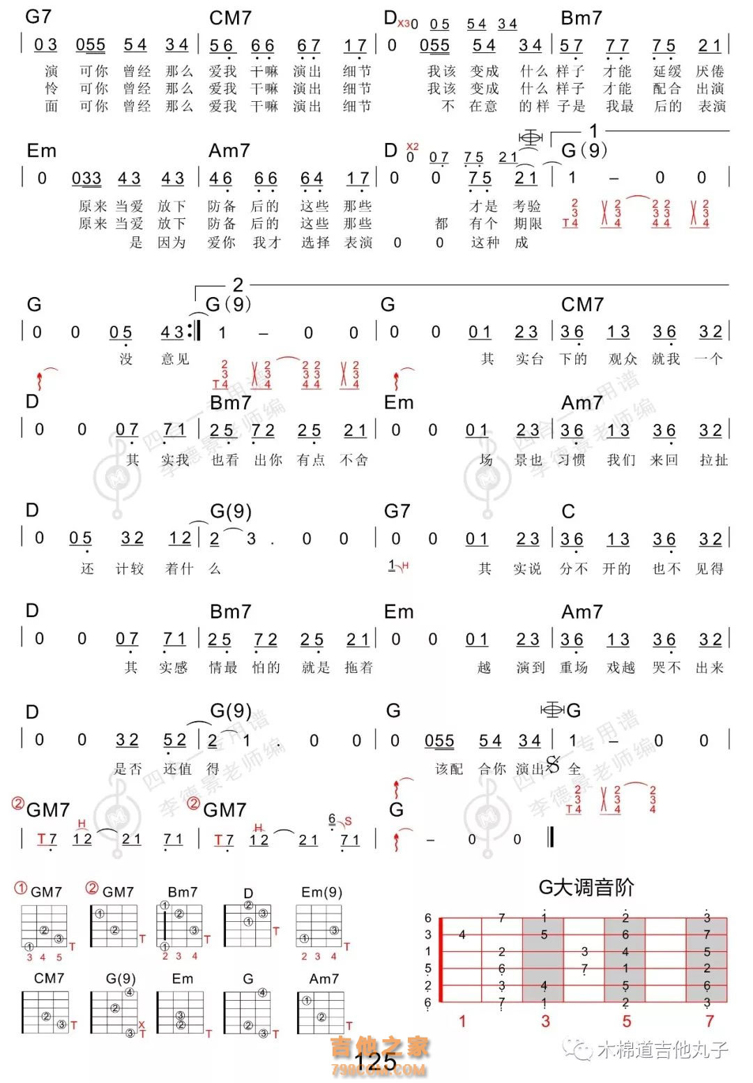 薛之谦《Memory》 吉他谱C调吉他弹唱谱 | 小叶歌吉他