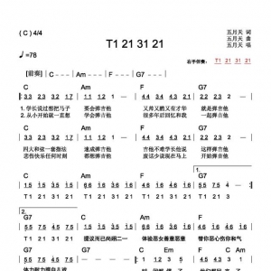 「吉他篇」12-五月天的T1213121多功能谱（非六线谱）