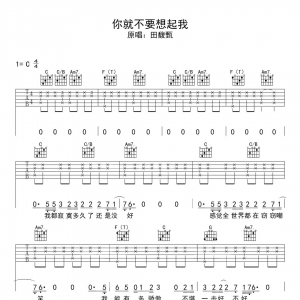 田馥甄《你就不要想起我》吉他谱你就不要想起我|网友约谱