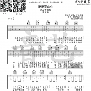 [慢慢喜欢你·抖音热曲]莫文蔚《慢慢喜欢你》吉他谱G调原版编配 ...