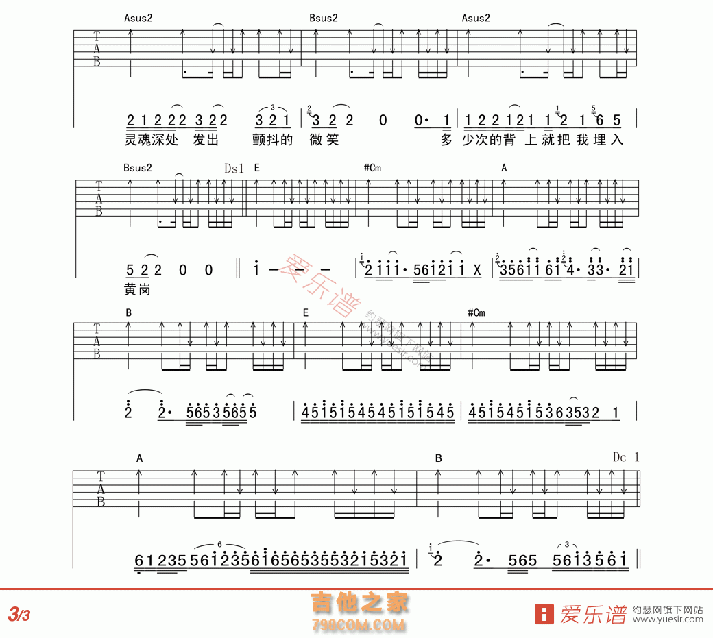 觉醒(高清版) - 民谣吉他谱 吉他谱 吉他六线谱