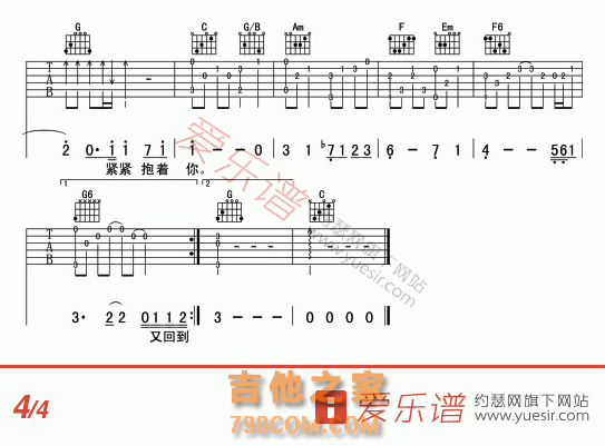 那些年 - 民谣吉他谱 吉他谱 吉他六线谱