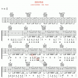 林俊杰《因你而在》因你而在吉他谱
