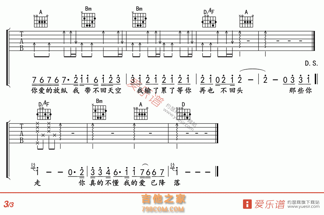 那些你很冒险的梦 - 民谣吉他谱 吉他谱 吉他六线谱