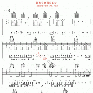 林俊杰《那些你很冒险的梦》那些你很冒险的梦吉他谱