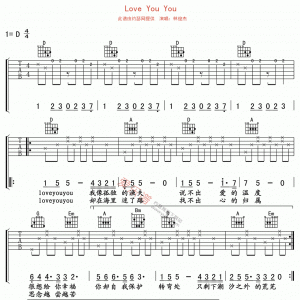 林俊杰《LoveYouYou》LoveYouYou吉他谱