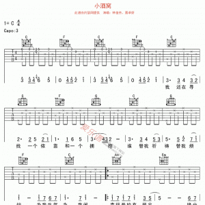 林俊杰、蔡卓妍《小酒窝》小酒窝吉他谱