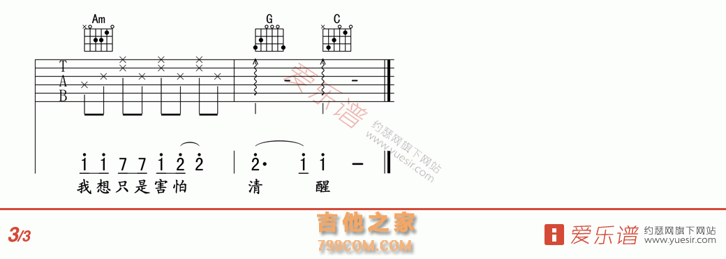 她说 - 民谣吉他谱 吉他谱 吉他六线谱