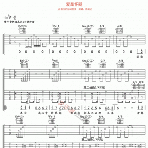 陈奕迅《爱是怀疑》爱是怀疑吉他谱