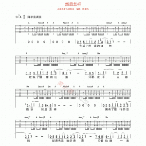 陈奕迅《然后怎样》然后怎样吉他谱