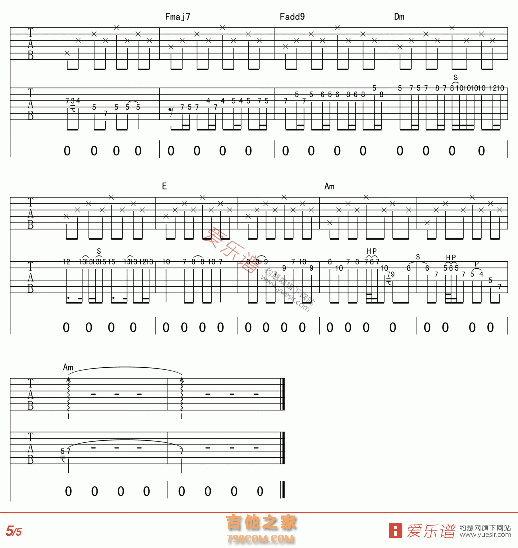《许巍-难忘的一天》,许巍（六线谱 调六线吉他谱-虫虫吉他谱免费下载