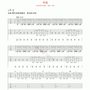 许巍《幸福》吉他谱