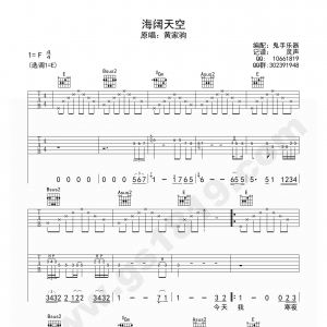 《海阔天空》海阔天空吉他谱