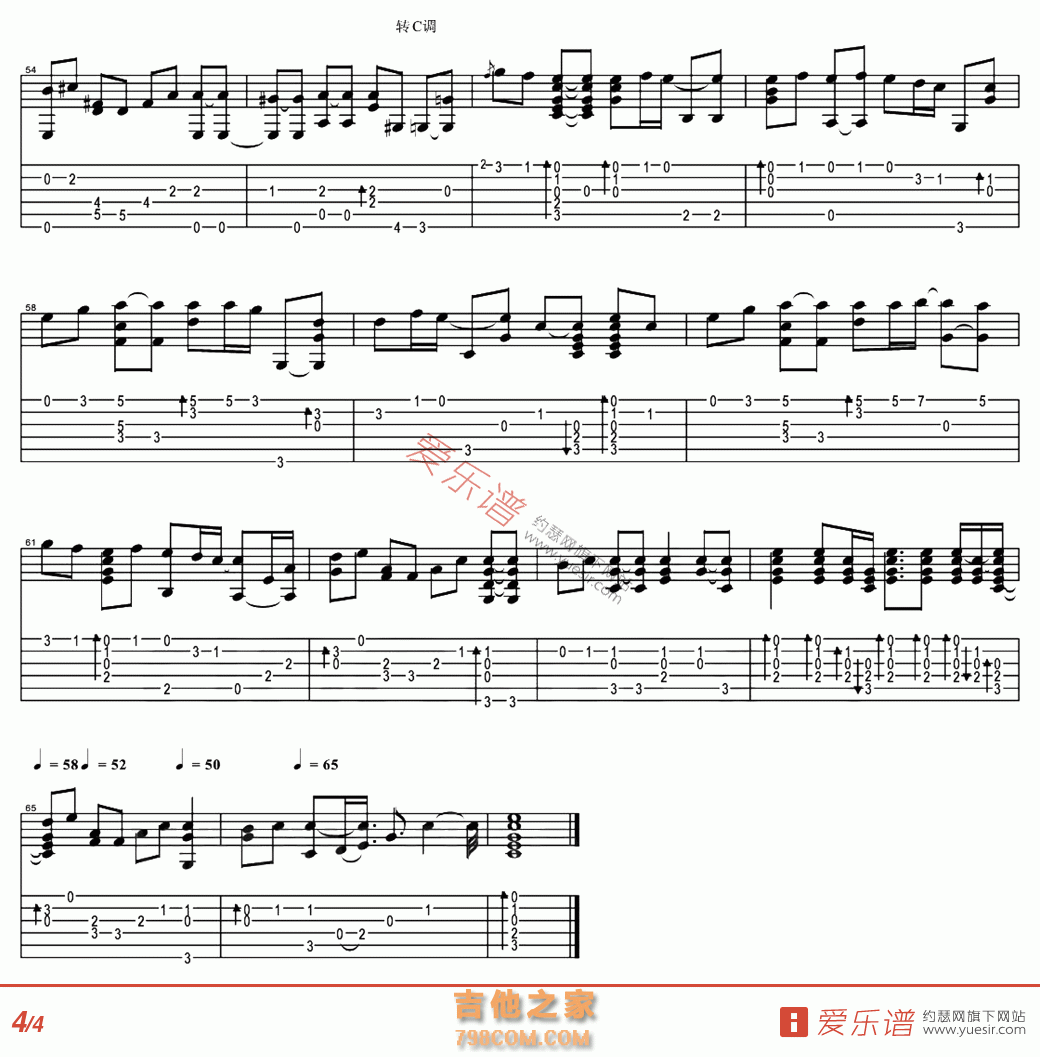 童话 - 民谣吉他谱 吉他谱 吉他六线谱
