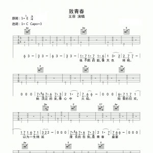 吉他弹唱《致青春》,优美声色酷似王菲