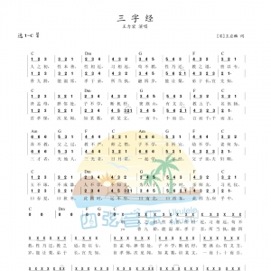 王力宏《三字经》三字经尤克里里吉他谱