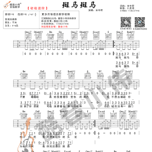 宋冬野《斑马斑马》斑马斑马吉他谱  G调初级进阶版 酷音小伟 ...