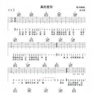 《真的爱你》 真的爱你吉他谱