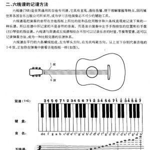 简谱/六线谱及和弦图《六线谱的记谱方法》
