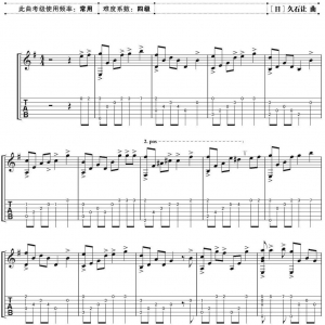 久石让《天空之城》天空之城六线谱及五线谱
