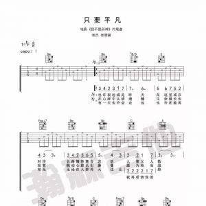 《我不是药神》主题曲《只要平凡》吉他谱