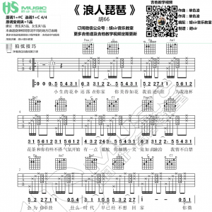 胡66《浪人琵琶》浪人琵琶C调吉他谱 【胡sir音乐教室】