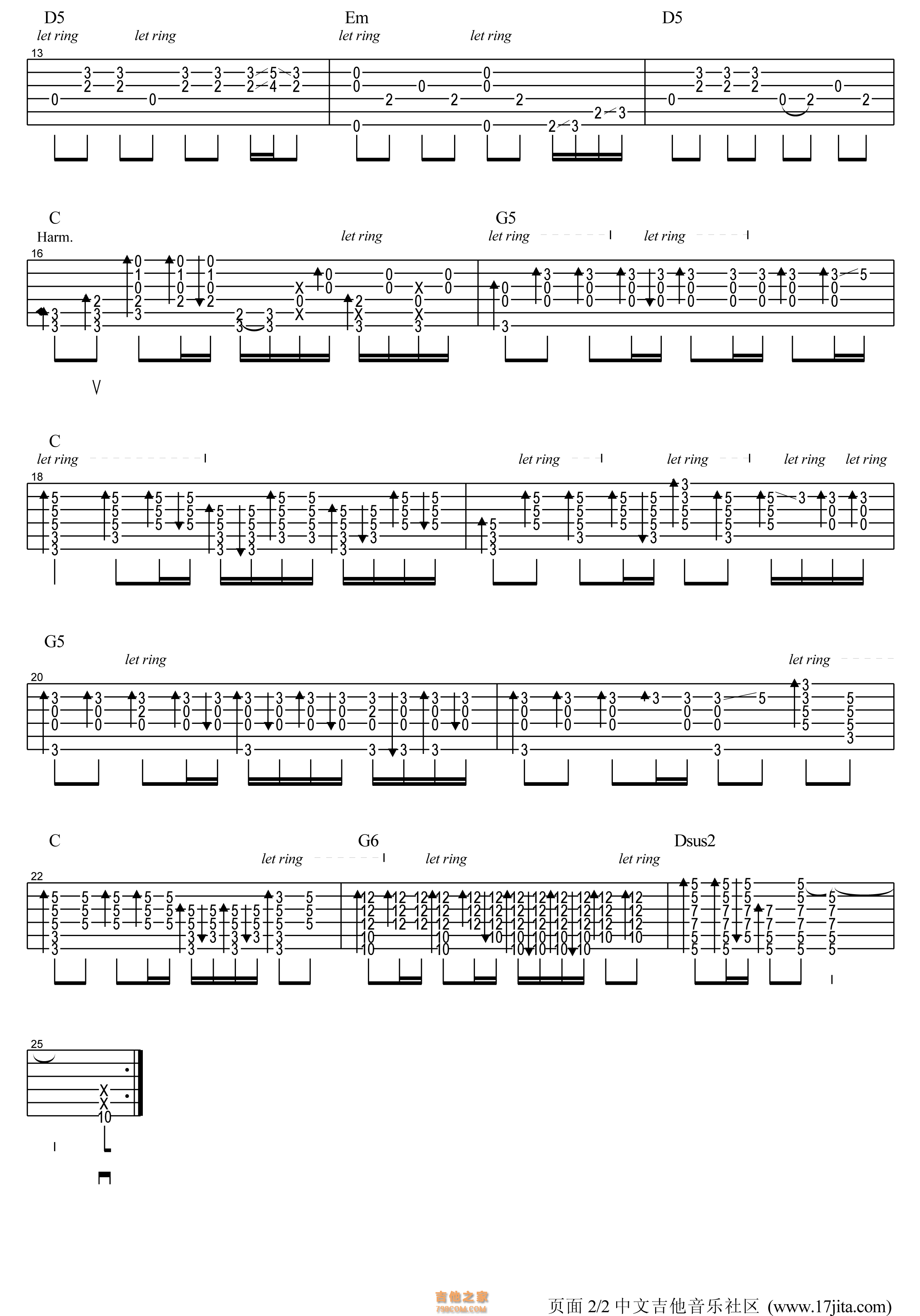 阿涛版《蓝莲花》蓝莲花指弹吉他谱