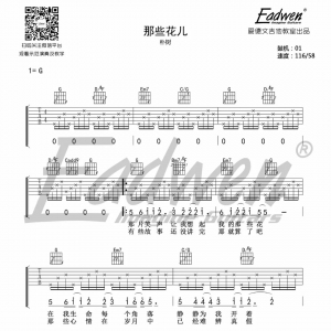 那些花儿吉他谱 朴树《那些花儿》G调吉他谱及吉他教学视频