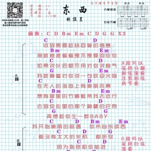 东西吉他谱 林俊呈《东西》TXT吉他谱
