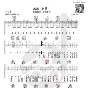 赵雷成都吉他谱教学视频 小磊吉他出品