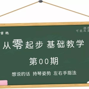 第00期 想说的话 持琴姿势 左右手指法