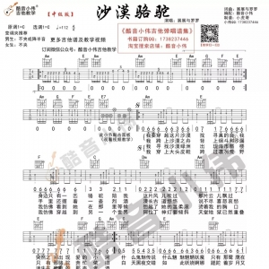 展展与罗罗沙漠骆驼吉他谱及教学视频
