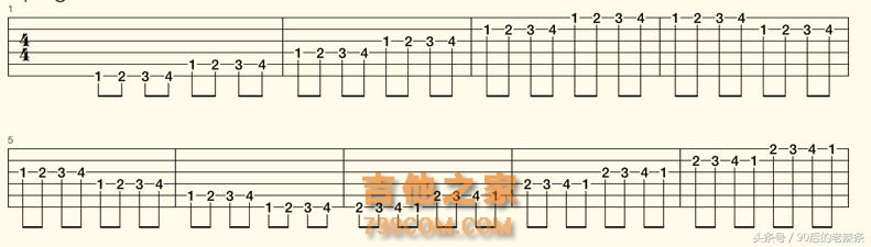 吉他新手必备的5种爬格子的指法