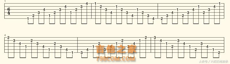 吉他新手必备的5种爬格子的指法